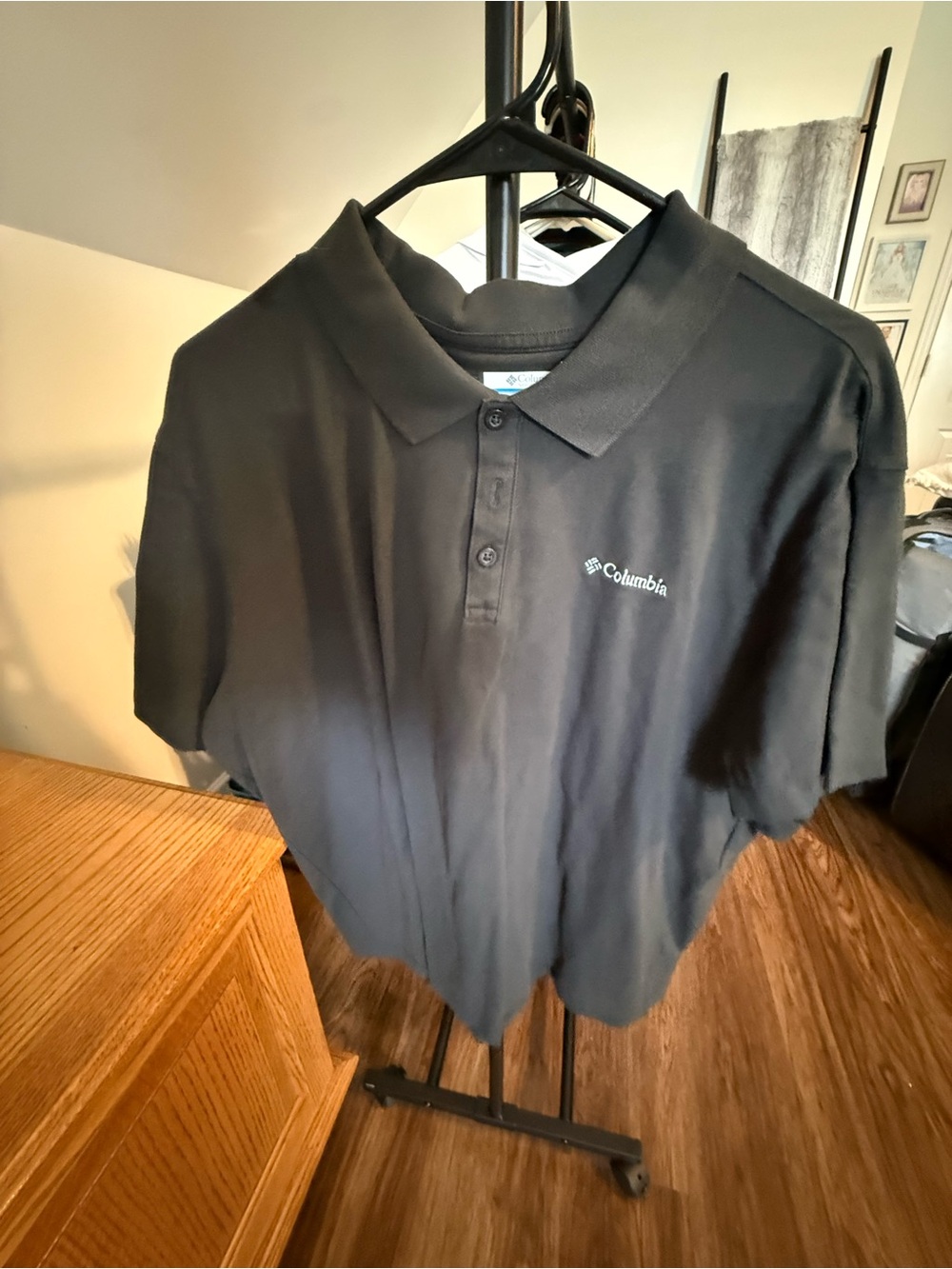 Columbia Men’s Black Polo with Embroidered Logo